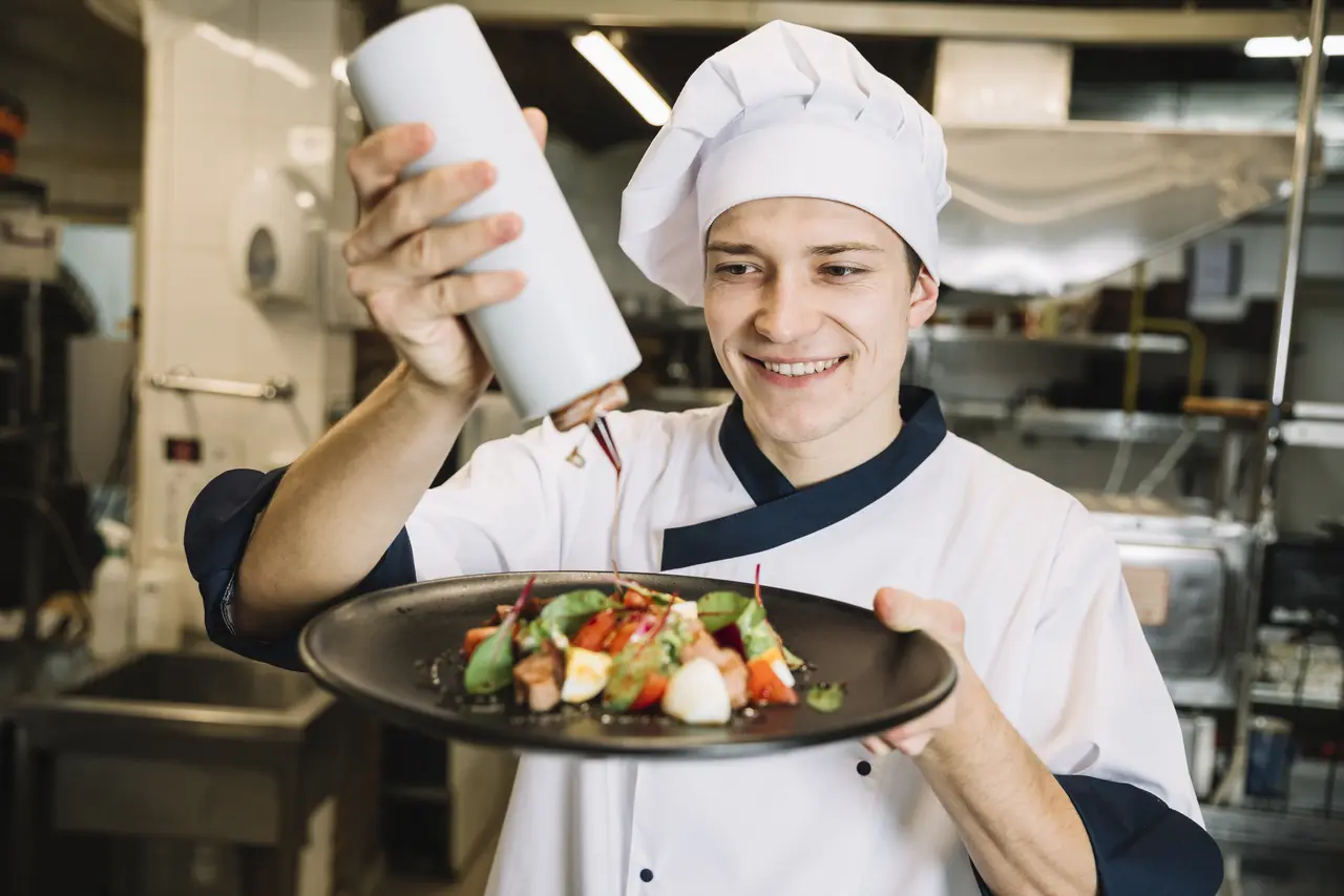 Cocina profesional de restaurante